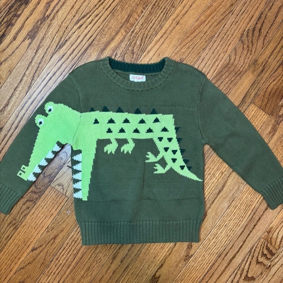 NWOT Toddler Boys' Alligator Sweater - Cat & Jack. 4T, green - Picture 2 of 4